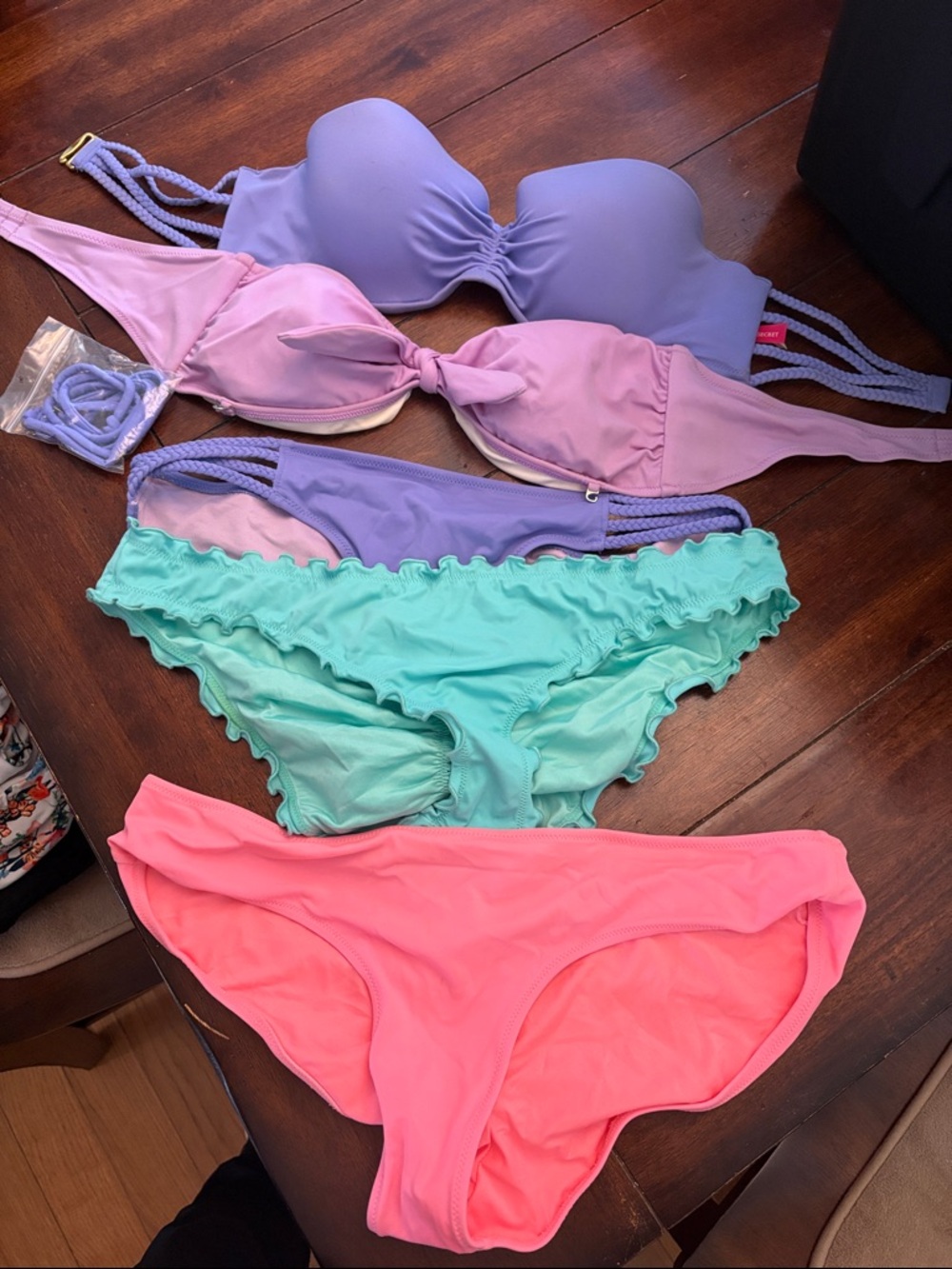 Victoria's Secret Bikini Lot Set- Lavender, Lilac, Mint & Coral